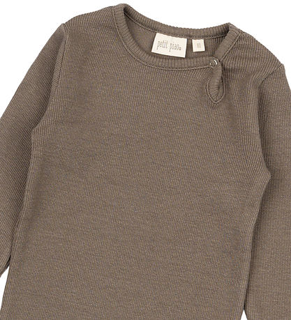 Petit Piao Body l/æ - Rib - Modal - Earth Brown