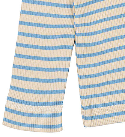 Petit Piao Bluse - Rib - Modal - Allure Blue/Dark Off White