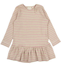 Petit Piao Kjole - Rib - Modal - Bright Rose/ Dark Off White Petit Piao Kjole - Rib - Modal - Bright Rose/ Dark Off White