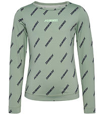 Hummel Bluse - HmlSilje - Iceberg Green m. Print Hummel Bluse - HmlSilje - Iceberg Green m. Print