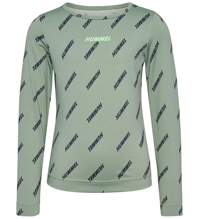 Hummel HmlSilje Bluse - Iceberg Green m. Print