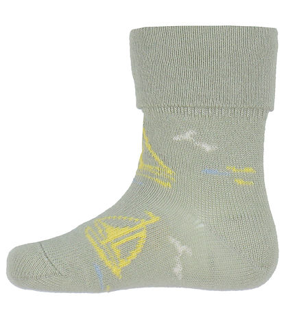 MP Strømper - Babus - Karl - Desert Sage m. Gul MP Strømper - Babus - Karl - Desert Sage m. Gul
