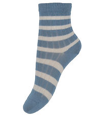 MP Strømper - Eli - Provincial Blue/Hvidstribet MP Strømper - Eli - Provincial Blue/Hvidstribet