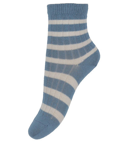 MP Strømper - Eli - Provincial Blue/Hvidstribet MP Strømper - Eli - Provincial Blue/Hvidstribet
