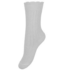 MP Strømper - Inger - Snow White m. Hulmønster MP Strømper - Inger - Snow White m. Hulmønster