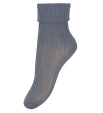 MP Strømper - Bambus - Rib - Stone Blue MP Strømper - Bambus - Rib - Stone Blue
