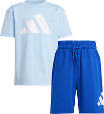 adidas performance Sæt- 160 - Glow Blue/Hvid adidas performance Sæt- 160 - Glow Blue/Hvid