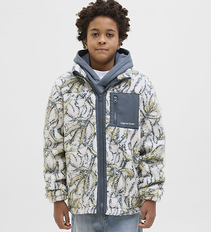 Jack & Jones Fleecejakke - JorVesterbro - Stormy Weather/AOP Jack & Jones Fleecejakke - JorVesterbro - Stormy Weather/AOP