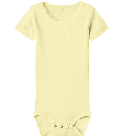 Name It Bodysuit s/s - Rib - Noos - NbfKab - Pastel Yellow