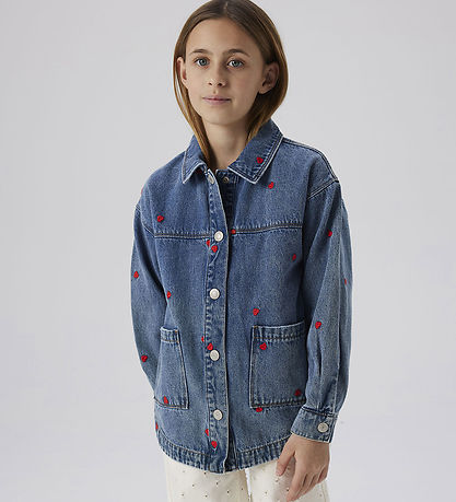 Name It Denimjakke - NkfMandy - Medium Blue Denim/Heart Name It Denimjakke - NkfMandy - Medium Blue Denim/Heart