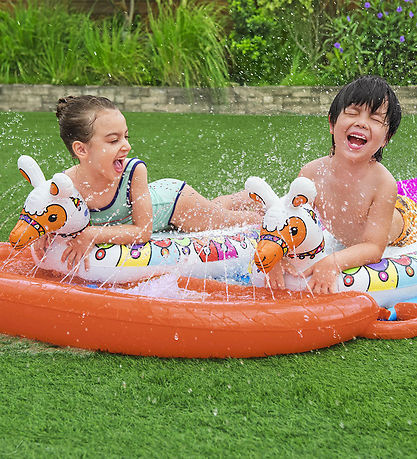 Bestway Dobbelt Glidebane m. Badedyr - 488 cm - H2OGO Llama Rama