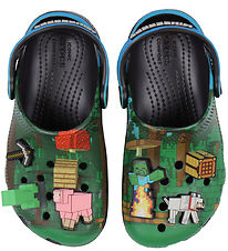 Crocs Sandaler m. Lys - Classic Clog K - Blå/Sort m. Minecraft Crocs Sandaler m. Lys - Classic Clog K - Blå/Sort m. Minecraft