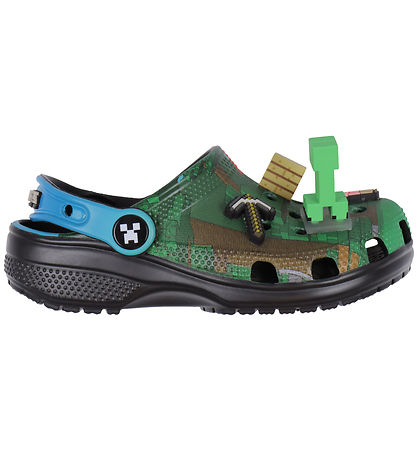 Crocs Sandals w. Lights - Classic Clog K - Blue/Black w. Minecra