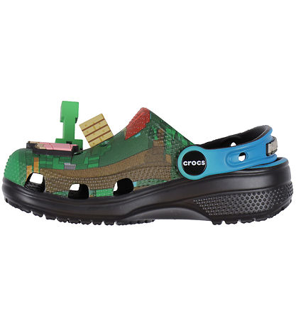 Crocs Sandaler m. Lys - Classic Clog K - Blå/Sort m. Minecraft Crocs Sandaler m. Lys - Classic Clog K - Blå/Sort m. Minecraft
