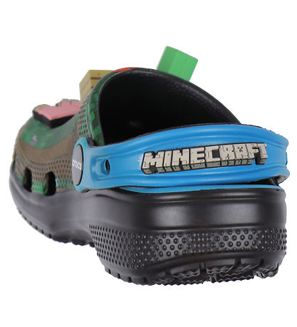 Crocs Sandaler m. Lys - Classic Clog K - Blå/Sort m. Minecraft Crocs Sandaler m. Lys - Classic Clog K - Blå/Sort m. Minecraft