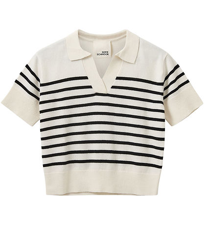 Sofie Schnoor Polo - Uld - Off White/Sort Sofie Schnoor Polo - Uld - Off White/Sort