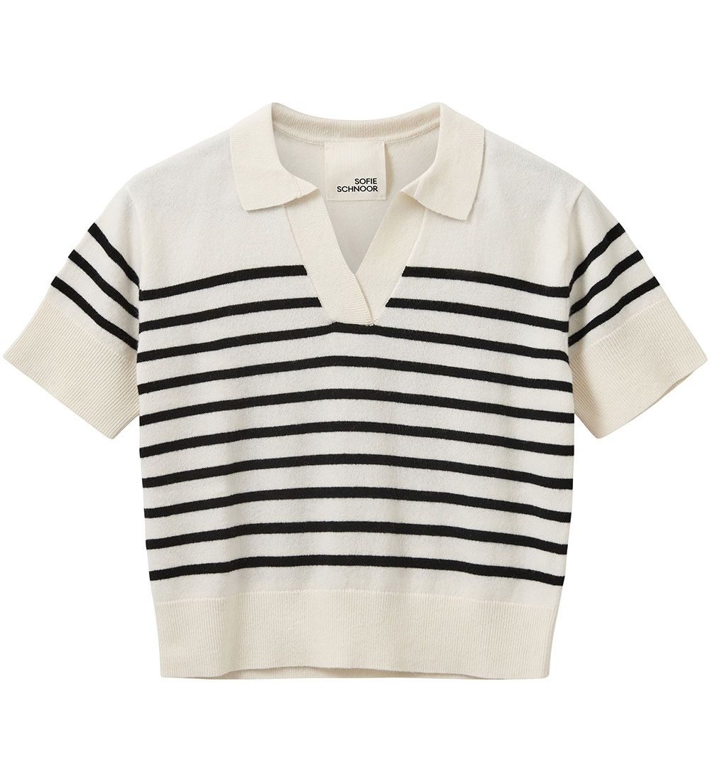 Sofie Schnoor Polo - Wolle - Off White/Schwarz - Sofie Schnoor - 16 Jahre (176) - Polos