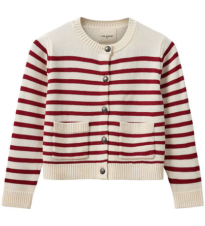 Sofie Schnoor Cardigan - Strik - Off White/Rød Sofie Schnoor Cardigan - Strik - Off White/Rød