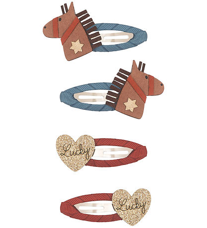 Mimi & Lula Hårspænder - 4-pak - 5 cm - Lucky Horse Mimi & Lula Hårspænder - 4-pak - 5 cm - Lucky Horse