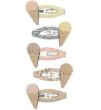 Mimi & Lula Hårspænder - 5-pak - 4 cm - Ice Cream Amalfi
