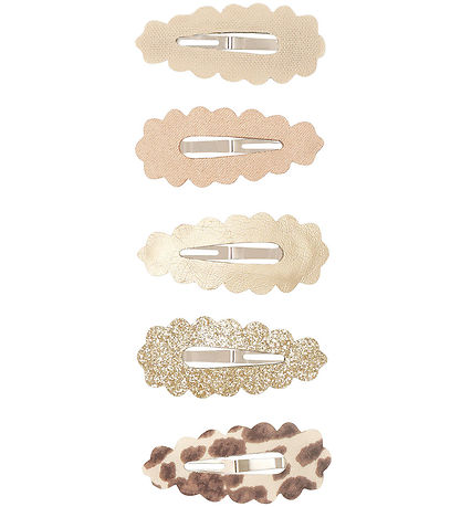 Mimi & Lula Hårspænder - 5-pak - 4 cm - Scalloped Leopard Mimi & Lula Hårspænder - 5-pak - 4 cm - Scalloped Leopard