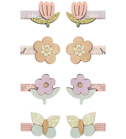 Mimi & Lula Hårclips - 8-pak - 3 cm - Bouquet Spring Magic