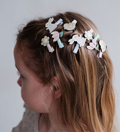 Mimi & Lula Hårclips - 8-pak - 3 cm - Easter