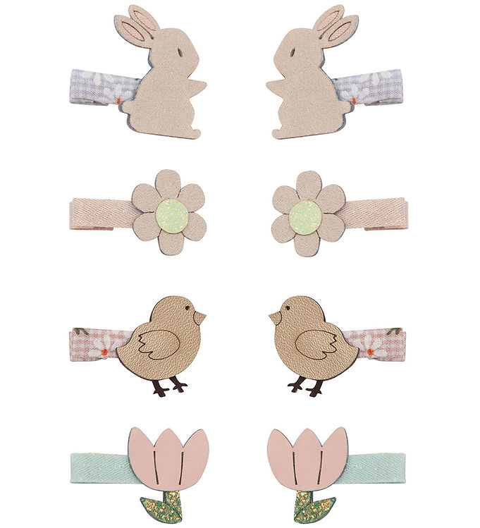 Mimi & Lula Hårclips - 8-pak - 3 cm - Easter
