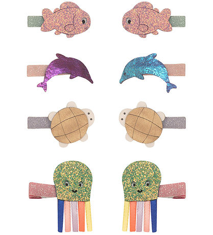 Mimi & Lula Hårclips - 8-pak - 3 cm - Sealife Mimi & Lula Hårclips - 8-pak - 3 cm - Sealife