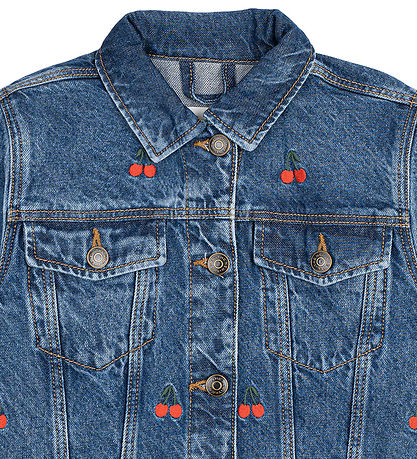 The New Denimjakke - TnNatalia - Medium Blue Denim EMB The New Denimjakke - TnNatalia - Medium Blue Denim EMB