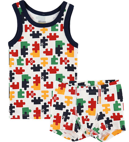 Katvig Underwear - White w. Jigsaw Puzzle