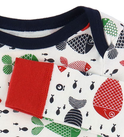 Katvig Body L/Æ - Hvid m. Fisk