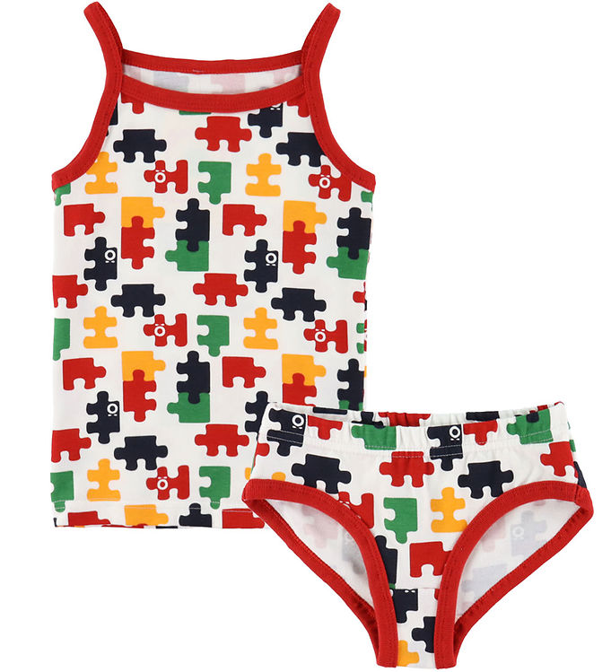 Katvig Undertøj - Hvid m. Puslespil