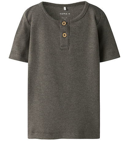 Name It T-shirt - Rib - Noos - NmmKab - Bungee Cord/Melange Name It T-shirt - Rib - Noos - NmmKab - Bungee Cord/Melange