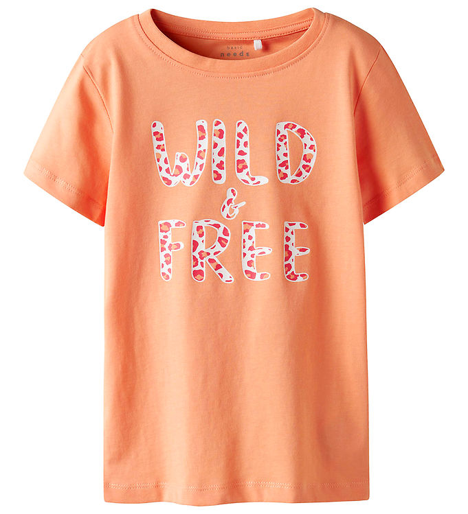 Name It T-shirt - Noos - NkfVanaya - Papaya Punch/Wild & Free
