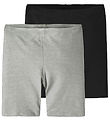 Name It Cykelshorts - Noos - 2-pak - NkfVivian - Sort/Gråmeleret