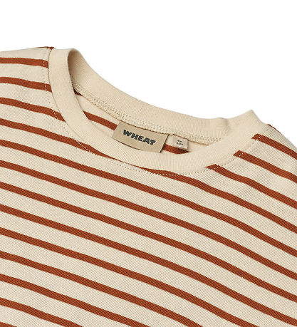 Wheat T-shirt - Fabian - Warm Caramel Stripe