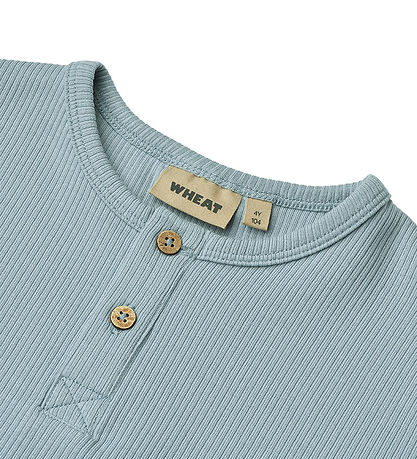 Wheat T-shirt - Rib - Lumi - Calm Blue