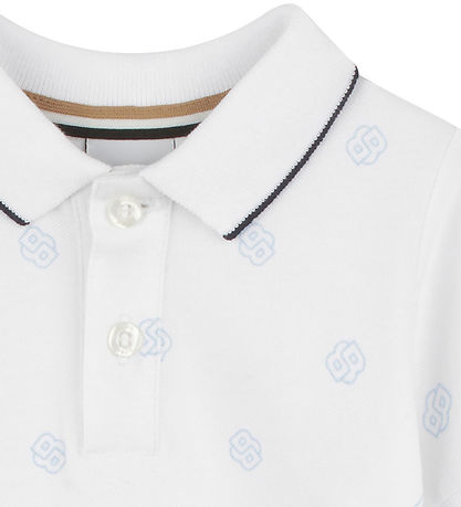 BOSS Polo - Hvid/Blå BOSS Polo - Hvid/Blå