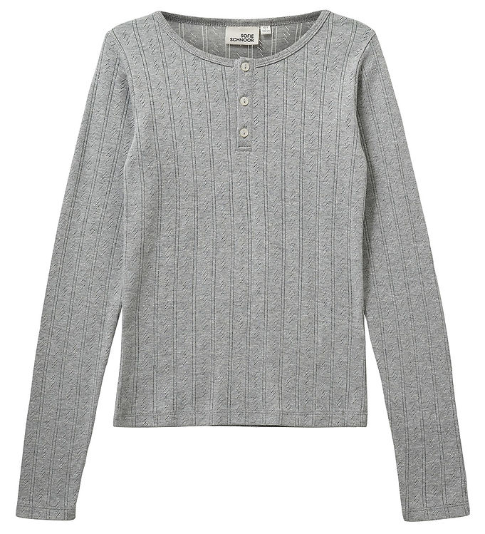 Sofie Schnoor Bluse - PetriciaSY Poientelle - Gråmeleret m. Hulm