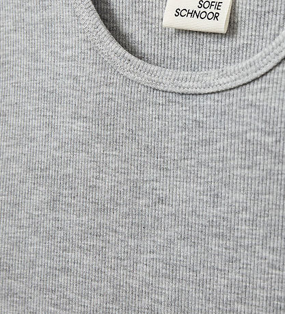 Sofie Schnoor T-shirt - Nataliasy - Rib - Gråmeleret Sofie Schnoor T-shirt - Nataliasy - Rib - Gråmeleret