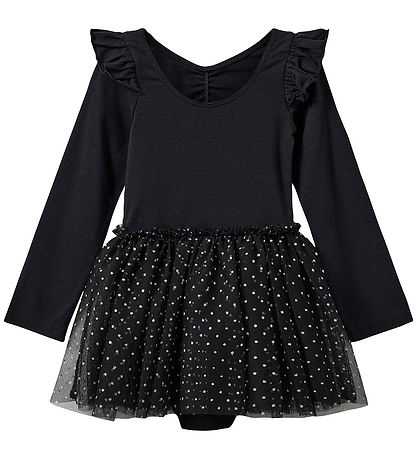 Sofie Schnoor Gymnastikdragt - Tyl - Sort m. Prikker