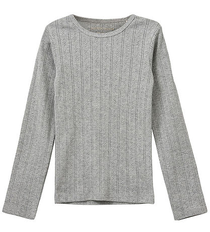 Sofie Schnoor Bluse - PetriciaSY Pointelle - Gråmeleret m. Hulmø Sofie Schnoor Bluse - PetriciaSY Pointelle - Gråmeleret m. Hulmø