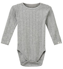 Sofie Schnoor Body l/æ - DicteSB - Gråmeleret m. Hulmønster Sofie Schnoor Body l/æ - DicteSB - Gråmeleret m. Hulmønster