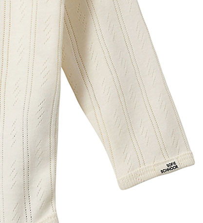 Sofie Schnoor Body l/æ - DicteSB - Off White m. Hulmønster Sofie Schnoor Body l/æ - DicteSB - Off White m. Hulmønster