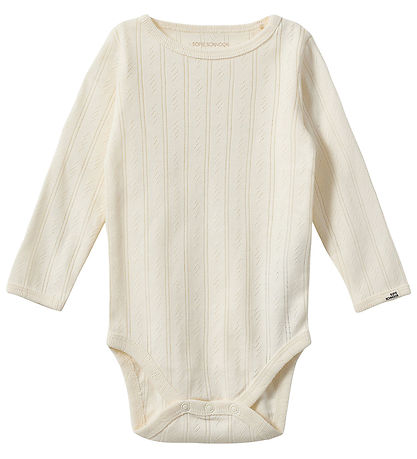 Sofie Schnoor Bodysuit l/s - DicteSB - Off White w. Pointelle