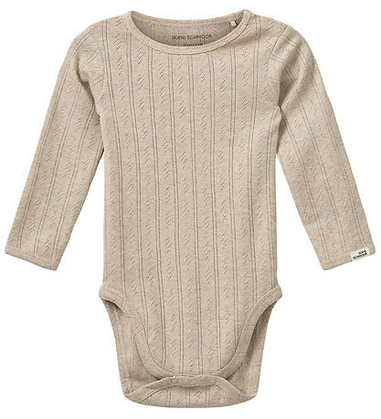 Sofie Schnoor Body l/æ - DicteSB - Beige m. hulmønster Sofie Schnoor Body l/æ - DicteSB - Beige m. hulmønster