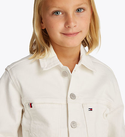 Tommy Hilfiger Denimjakke - Trucker - Hvid Tommy Hilfiger Denimjakke - Trucker - Hvid