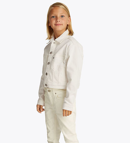 Tommy Hilfiger Denimjakke - Trucker - Hvid Tommy Hilfiger Denimjakke - Trucker - Hvid