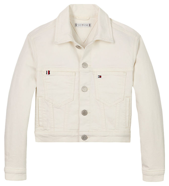 Tommy Hilfiger Denimjakke - Trucker - Hvid